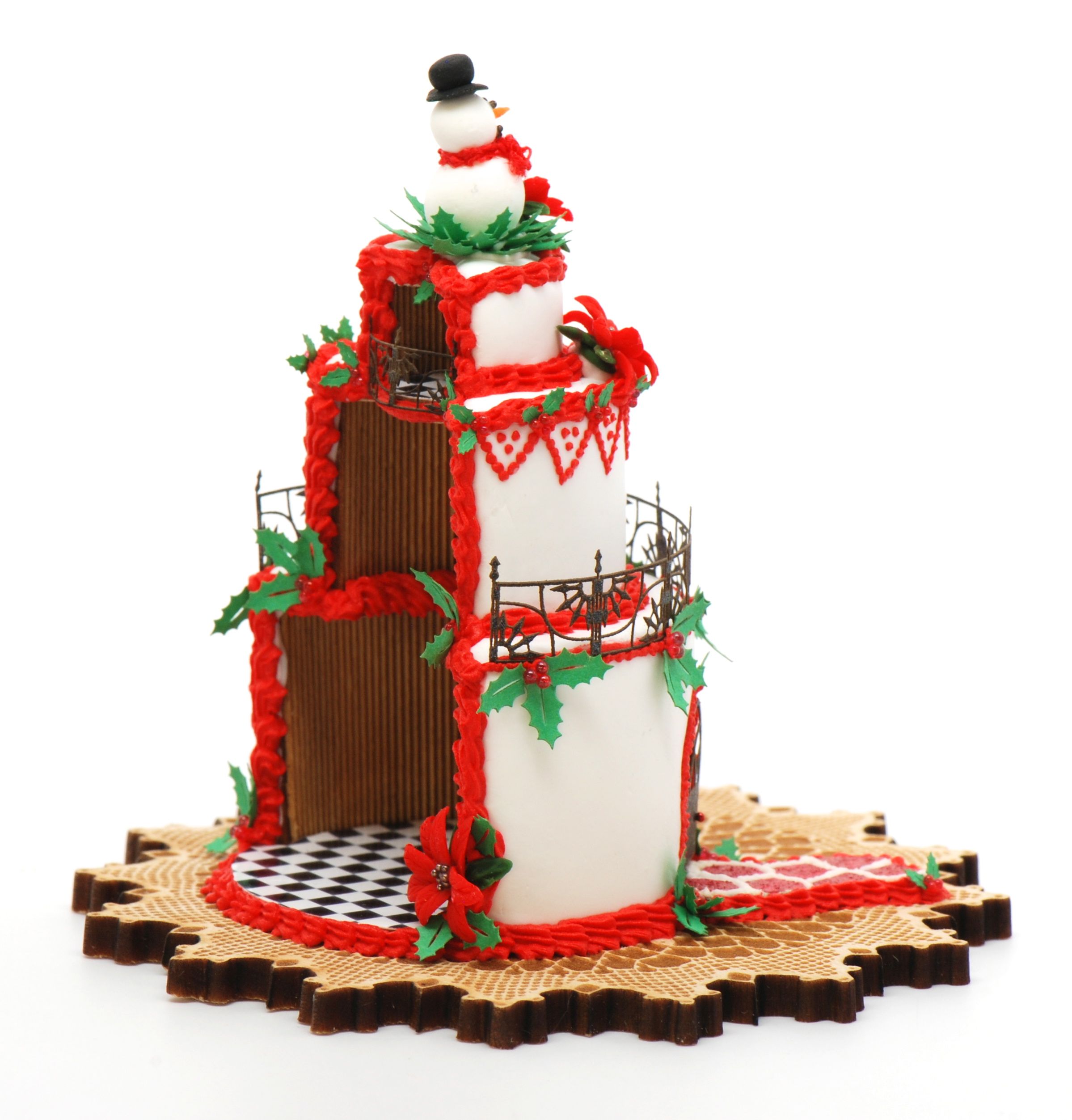 Poinsettia Cake House Stewart Dollhouse Creations